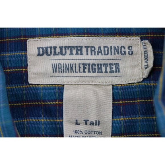 Duluth Trading Co. Men's Wrinkle Fighter Long Sleeve Button Up Shirt-Large/Tall - Picture 5 of 8